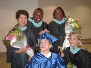 2007 Graduation with all of his teachers and aides